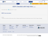 OER Checklist with help links