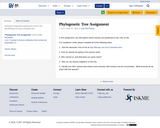 Phylogenetic Tree Assignment