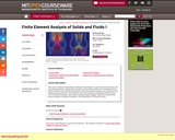 Finite Element Analysis of Solids and Fluids I, Fall 2009