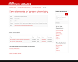 Key Elements of Green Chemistry