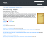 The Centrality of Style