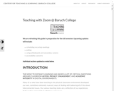 Teaching with Zoom at Baruch College