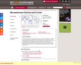 Microelectronic Devices and Circuits, Fall 2009