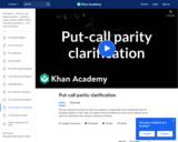 Finance & Economics: Put-Call Parity Clarification