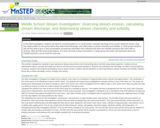 Middle School Stream Investigation: Observing Stream Erosion, Calculating Stream Discharge, and Determining Stream Chemistry and Turbidity