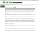 Determining the Density, pH and Water Content of Various Area Soils