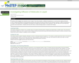 Investigating Diffusion of Molecules in Liquid