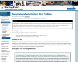 Marginal Analysis Context-Rich Problem
