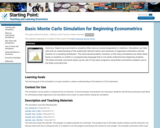 Basic Monte Carlo Simulation for Beginning Econometrics