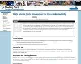 Stata Monte Carlo Simulation for Heteroskedasticity