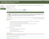 Is It Hot in Here? -- Spreadsheeting Conversions in the English and Metric Systems