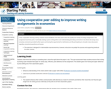 Using cooperative peer editing to improve writing assignments in economics