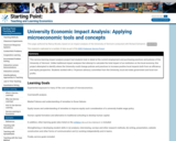 University Economic Impact Analysis: Applying microeconomic tools and concepts