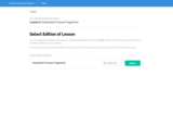 Lesson 2: Dependent Clause Fragments