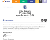 Mini-lesson: Presidential Appointments (HS)