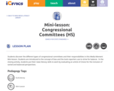 Mini-lesson: Congressional Committees (HS)