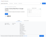 Create a Family Meal Plan in Google Sheets
