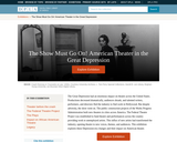 The Show Must Go On! American Theater in the Great Depression