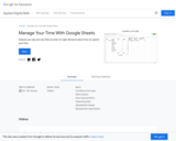 Manage Your Time With Google Sheets