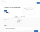Organize a Club with Google Sheets