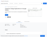 Organize College Applications in Google Sheets