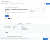 Organize College Information in Google Sheets