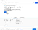 Structure an Argument in a Presentation in Google Slides