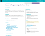 CS Fundamentals 2.3: Programming with Angry Birds