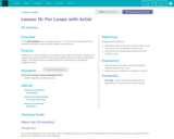 CS Fundamentals 5.15: For Loops with Artist