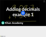 Arithmetic Operations: Adding Decimals Example 1