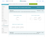 Number and Quantity: The Complex Number System