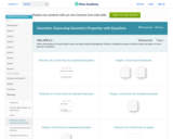 Geometry: Expressing Geometric Properties with Equations