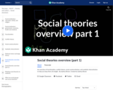 Social theories overview (part 1)