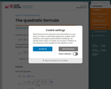 Algebra 1: Quadratic Equations: The Quadratic Formula