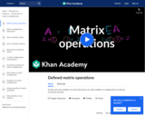 Defined matrix operations