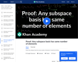 Proof: Any subspace basis has same number of elements