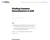 Finding Common Denominators to Add