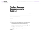 Finding Common Denominators to Subtract