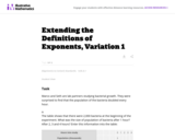 Extending the Definitions of Exponents, Variation 1