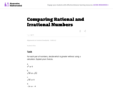 Comparing Rational and Irrational Numbers