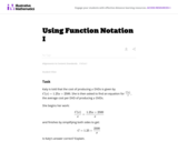 Using Function Notation I