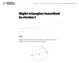 Right Triangles Inscribed in Circles I