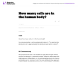 How Many Cells are in the Human Body?