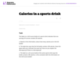 Calories in a sports drink