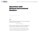 Operations with Rational and Irrational Numbers