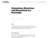 G-SRT Extensions, Bisections and Dissections in a Rectangle