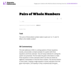 A-REI Pairs of Whole Numbers