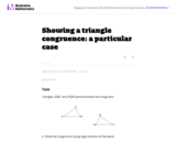 G-CO Showing a triangle congruence: a particular case