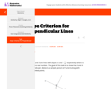 G-GPE, G-SRT Slope Criterion for Perpendicular Lines