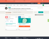 Filling in the Missing Number to Balance the Equation